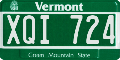 VT license plate XQI724