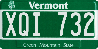 VT license plate XQI732