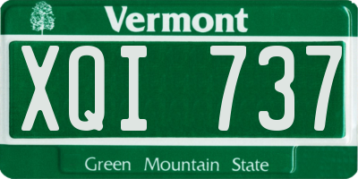 VT license plate XQI737