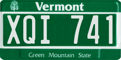 VT license plate XQI741