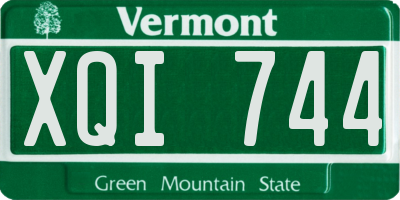 VT license plate XQI744