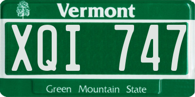 VT license plate XQI747