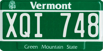 VT license plate XQI748