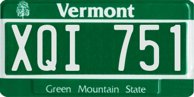 VT license plate XQI751