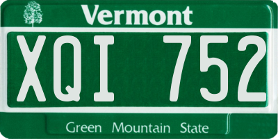 VT license plate XQI752