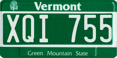 VT license plate XQI755