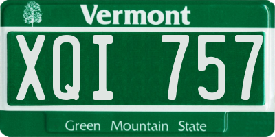 VT license plate XQI757