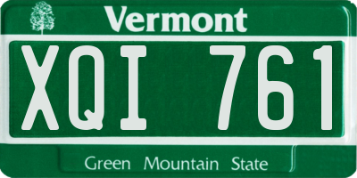 VT license plate XQI761