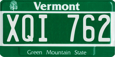 VT license plate XQI762