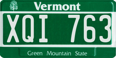 VT license plate XQI763