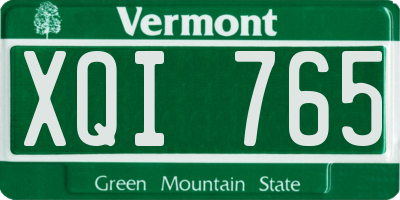 VT license plate XQI765