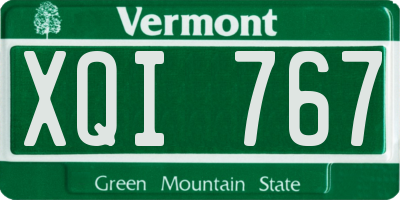VT license plate XQI767