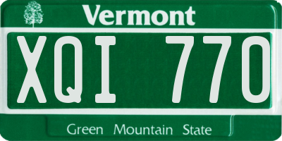 VT license plate XQI770
