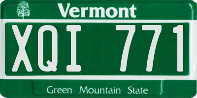 VT license plate XQI771