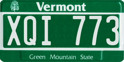 VT license plate XQI773