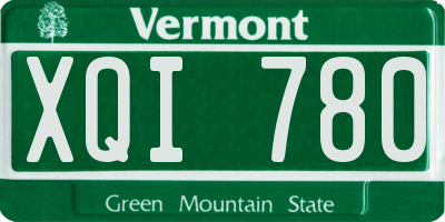 VT license plate XQI780