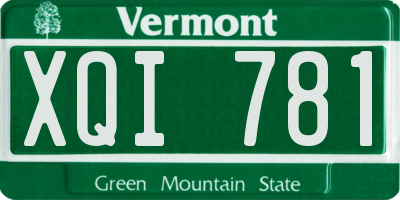 VT license plate XQI781