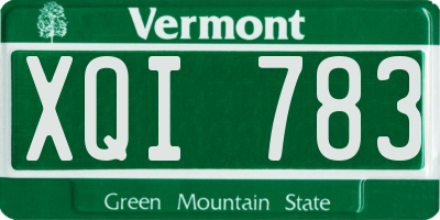 VT license plate XQI783