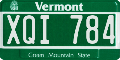 VT license plate XQI784