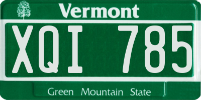 VT license plate XQI785