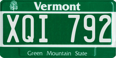 VT license plate XQI792