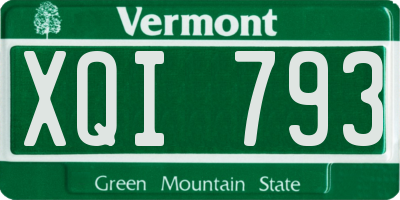 VT license plate XQI793