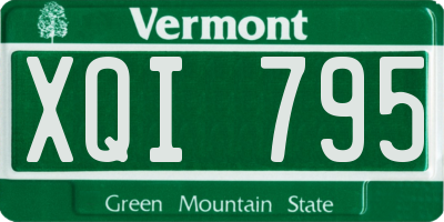 VT license plate XQI795