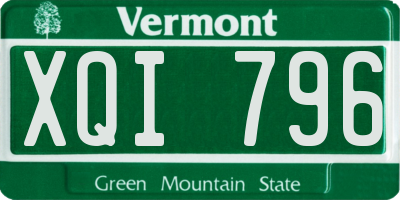VT license plate XQI796