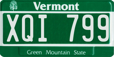 VT license plate XQI799