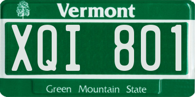 VT license plate XQI801