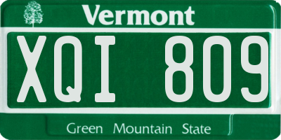 VT license plate XQI809
