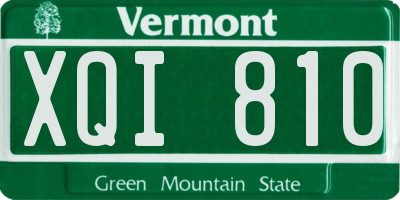 VT license plate XQI810