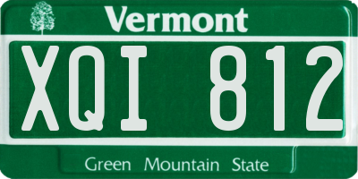 VT license plate XQI812