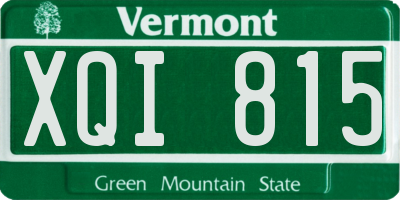 VT license plate XQI815