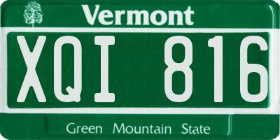 VT license plate XQI816