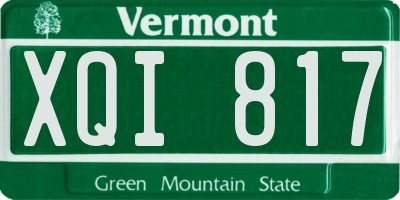 VT license plate XQI817