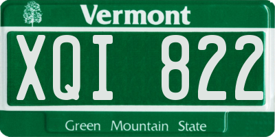 VT license plate XQI822