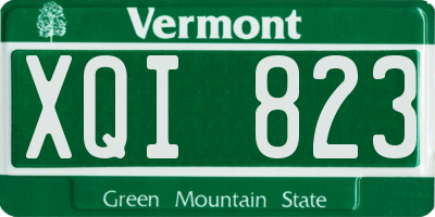 VT license plate XQI823