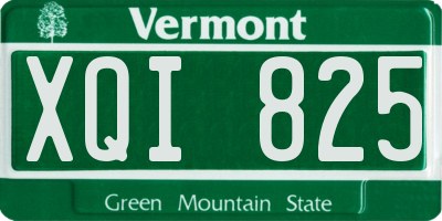 VT license plate XQI825