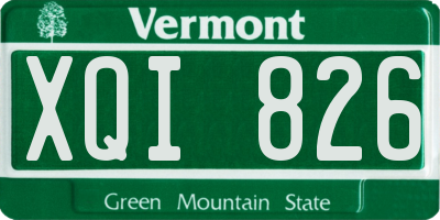 VT license plate XQI826