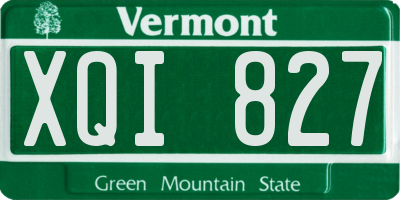 VT license plate XQI827