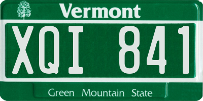 VT license plate XQI841