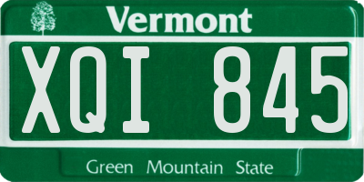 VT license plate XQI845