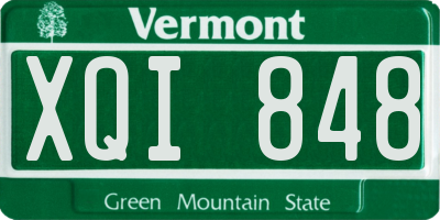 VT license plate XQI848