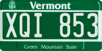 VT license plate XQI853