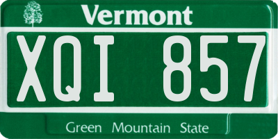 VT license plate XQI857