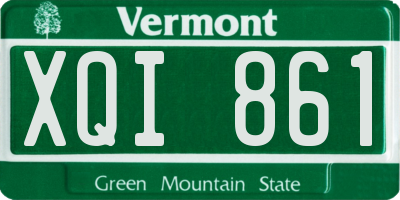 VT license plate XQI861