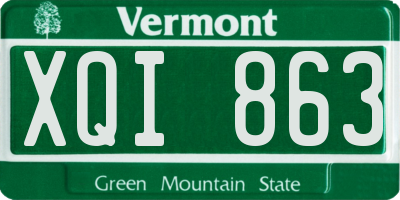 VT license plate XQI863