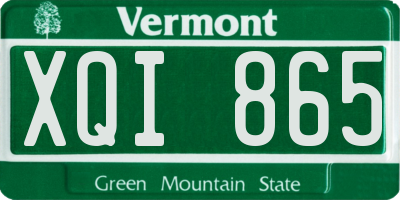 VT license plate XQI865