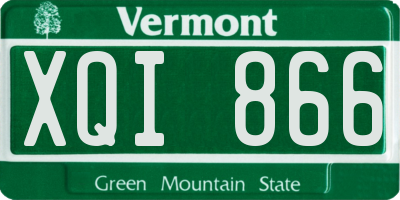 VT license plate XQI866